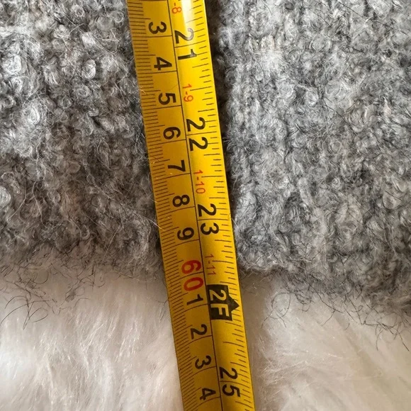 Lulu's Size Small Content and Cozy Heather Grey Fuzzy Knit Oversized Sweater - Picture 8 of 8